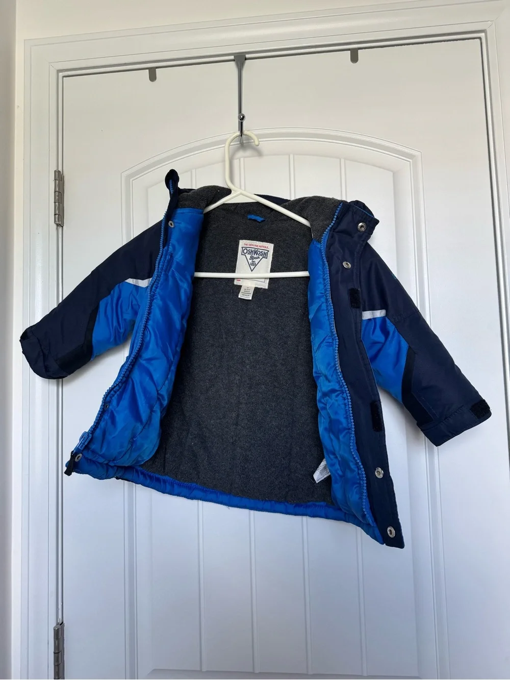 OshKosh B'gosh Two-Tone Blue Hooded Puffer Jacket